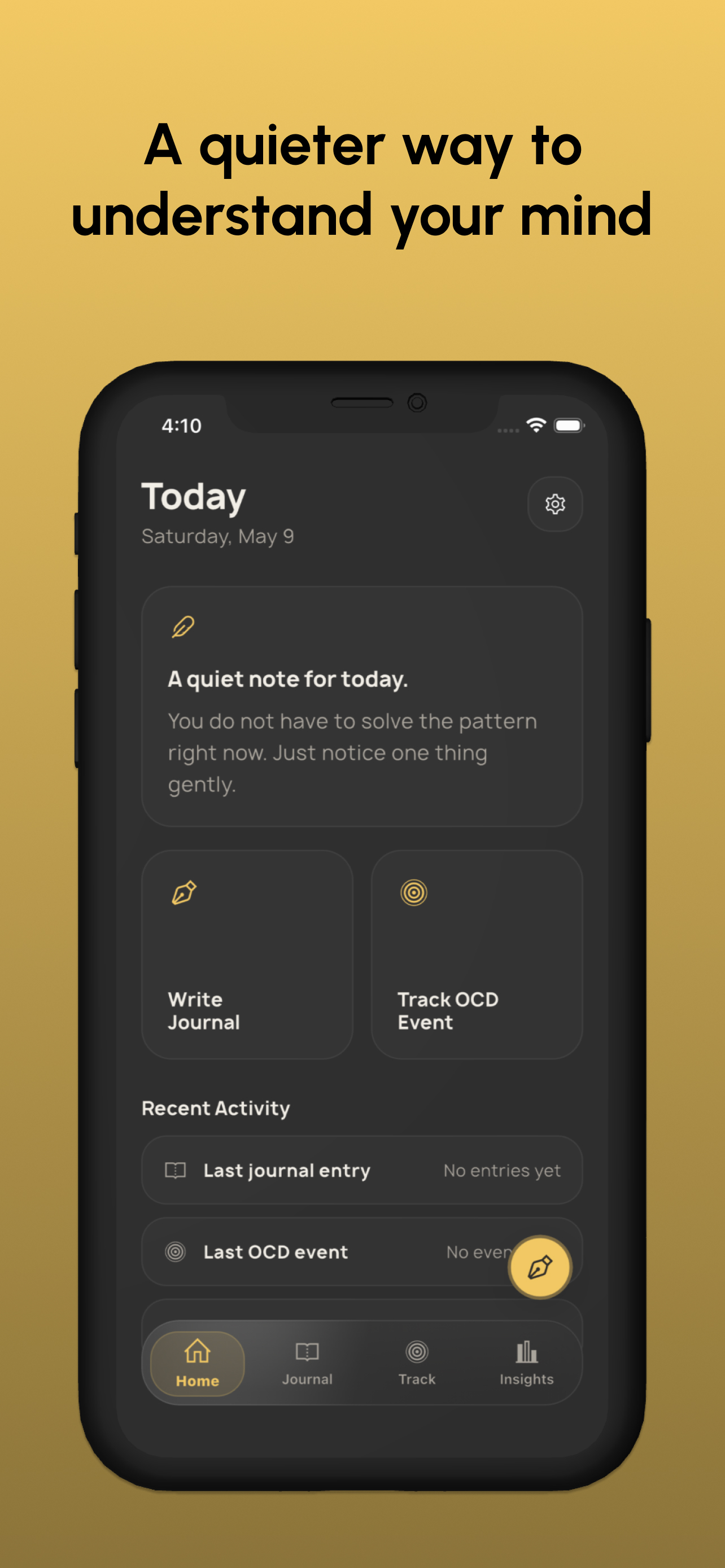 Patterns home screen on iPhone